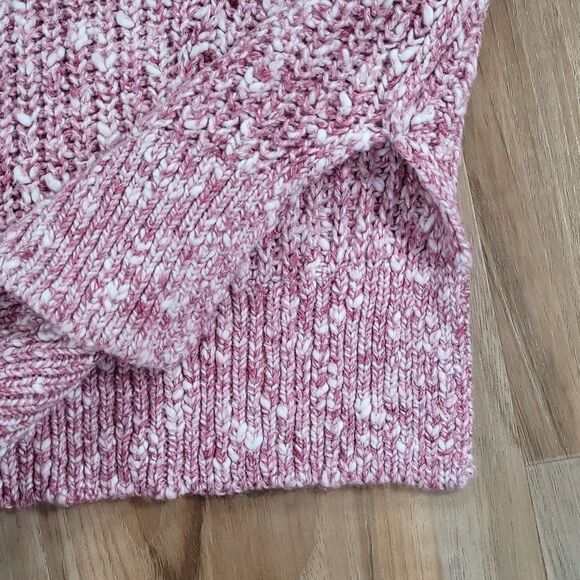 🔹️Abercrombie & Fitch Pink Variegated Knit Oversized Long Sleeve Sweater Medium - Picture 6 of 9